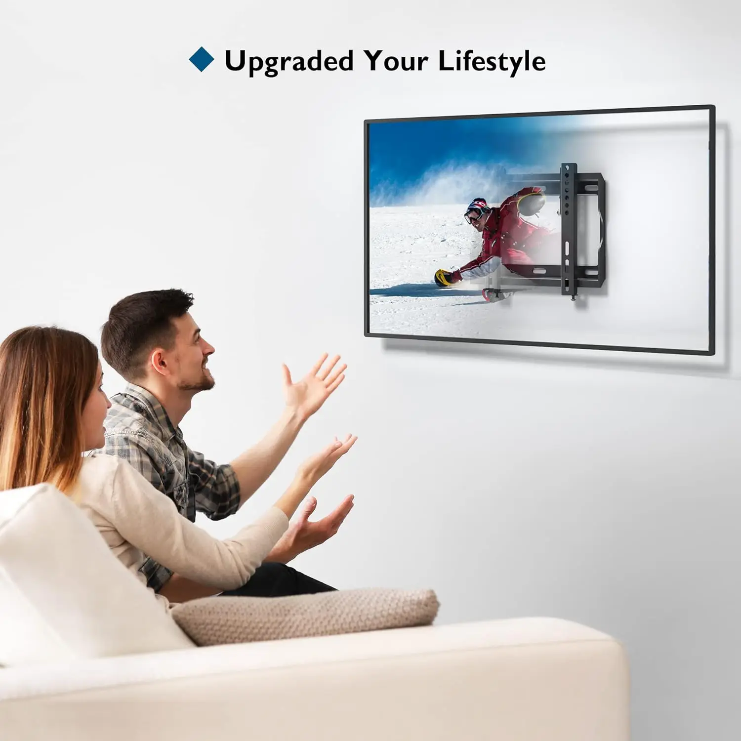 BEISHI Universal TV Bracket Low Profile TV Wall Mount Fixed for Most 30"-80" Flat/Curved TVs with Max VESA 600X500mm Up to 70kg - Image 6