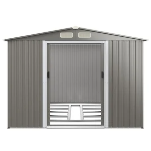 GOFLAME 8’ x 6’ Weather-resistant Utility Tool Organizer Outdoor Storage Shed