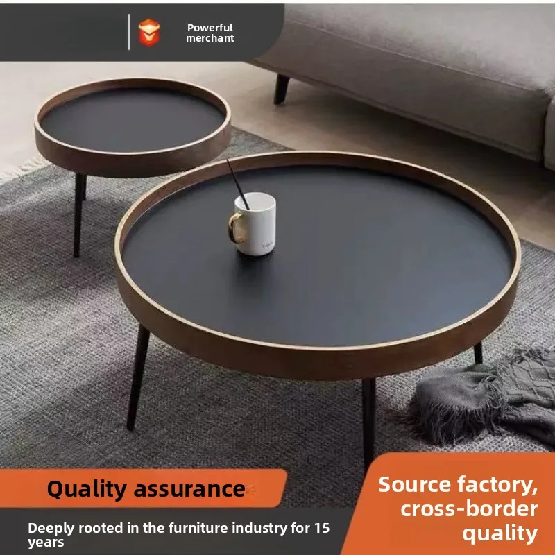 Nordic coffee table living room round small coffee table casual small table