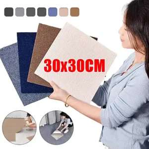 30x30cm Peel Stick Carpet Tiles 30x30cm Removable Self-Adhesive Floor Mats for DIY Home Decor Hallway Indoor Use