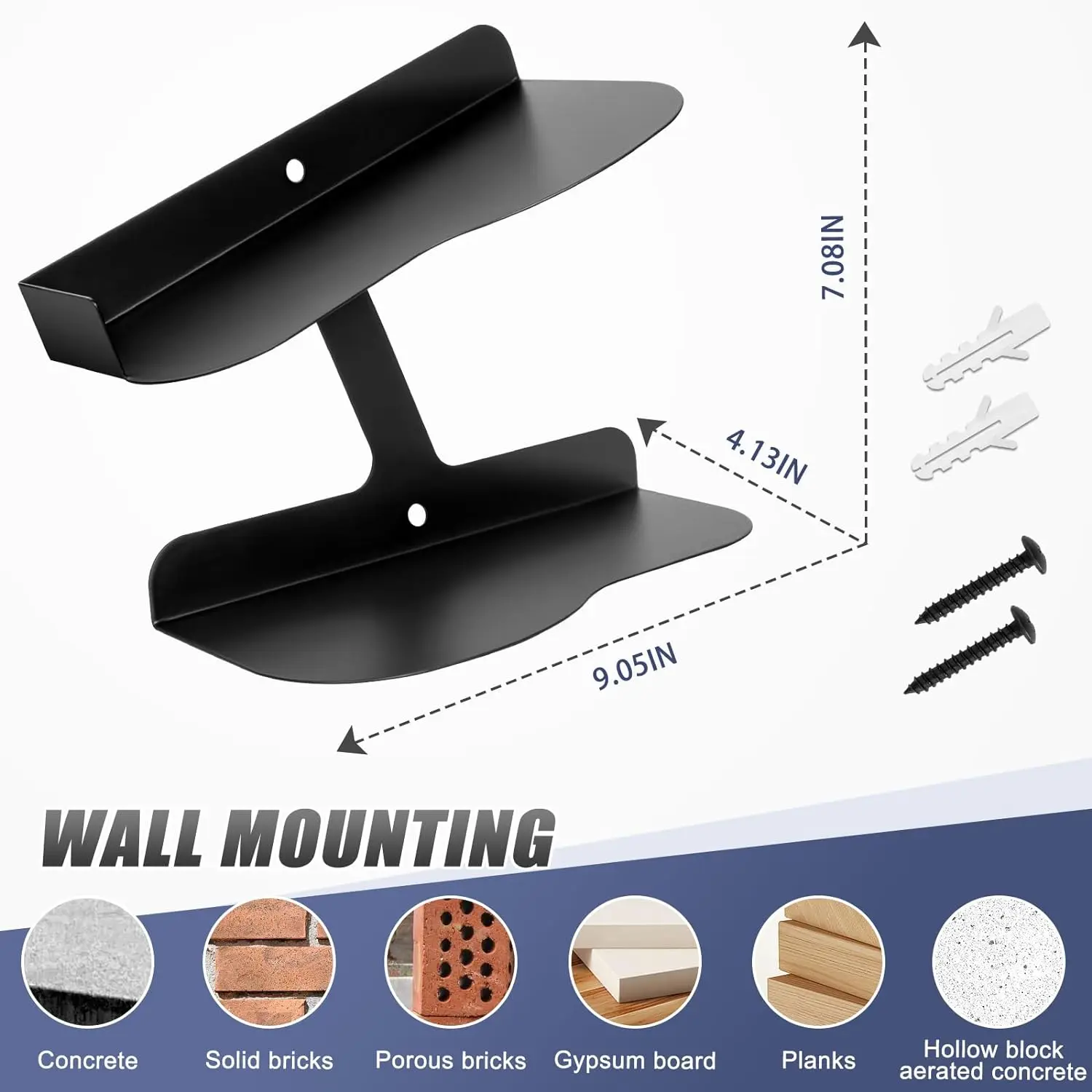 H-shaped Shoe Rack Wall Mounted, Floating Shoe Display Shelves, Sneaker Holders for Shoe Collectors & Advertising Exhibition - Image 6