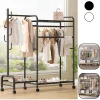 Clothing Rail Coat Rack Movable Multi-Rail Clothes Shelf Floor-Standing Clothes Hanger Bedroom Clothes Rack Stand