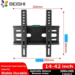 BEISHI TV Wall Mount Fixed for Most 14-42" LED, LCD and Plasma Flat/Curved TVs Max VESA 200X200 Universal TV Bracket