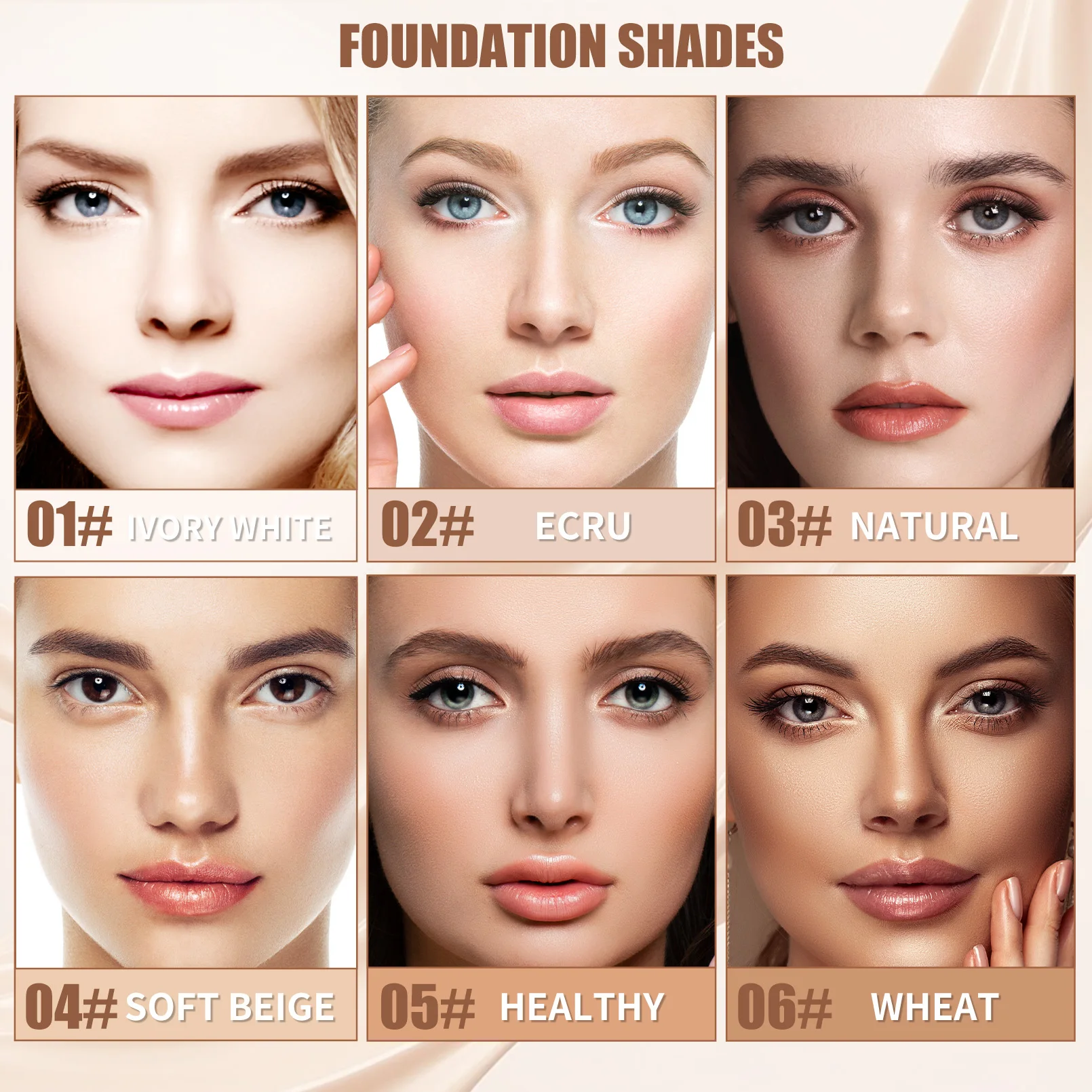 Full Coverage Foundation, Matte Finish Oil-control Liquid Foundation, Covering Blemishes And Dark Spot, Concealer Cream - Image 5