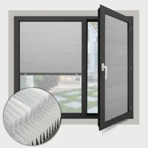 Self-Adhesive Pleated Blinds Half Blackout Curtains No Drill Easy Stick On Window Shades for Home & Office ﻿