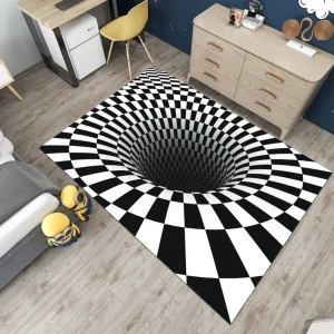 3D Vortex Rug Illusion Rug Optical Illusion Rug Popular Home Decor Area Rugs Aesthetic Rug Rugs Living Room Housewarming Gift