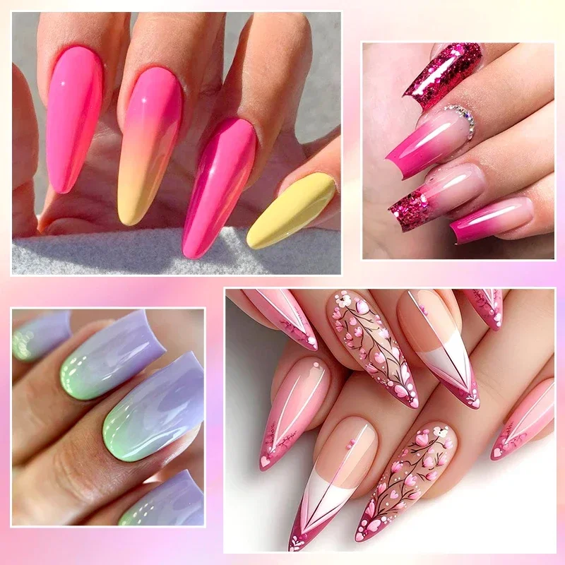 6pcs Nail Gel Polish Set Nude Pink Red UV/LED Nail Art Vernis Gel for Manicure Design All-Season Semi Permanent Quick Dry - Image 4