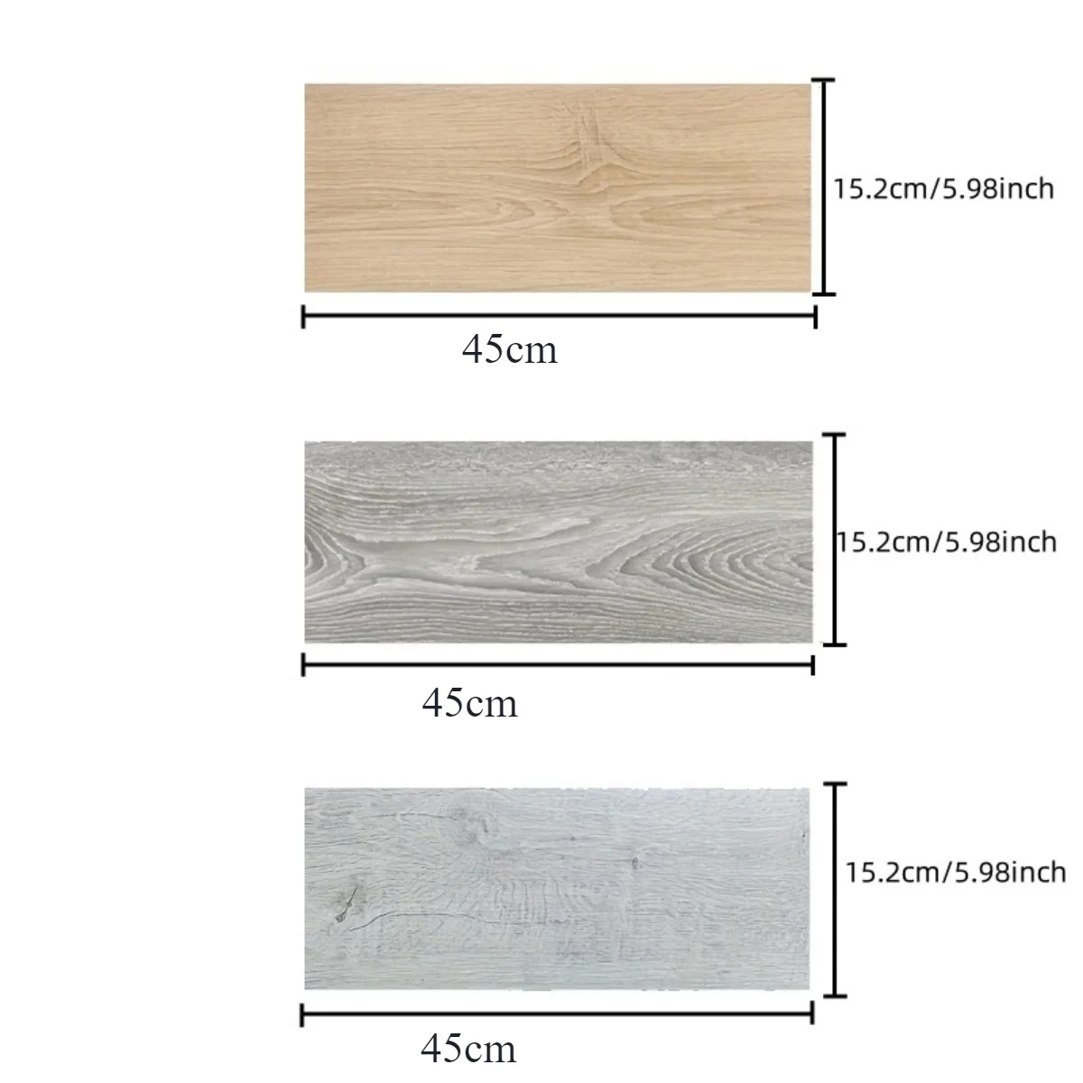 10Pcs 40x15cm PVC Floor Stickers Self-adhesive Waterproof Thickened Wood Grain Floor Foam Living Room - Image 2