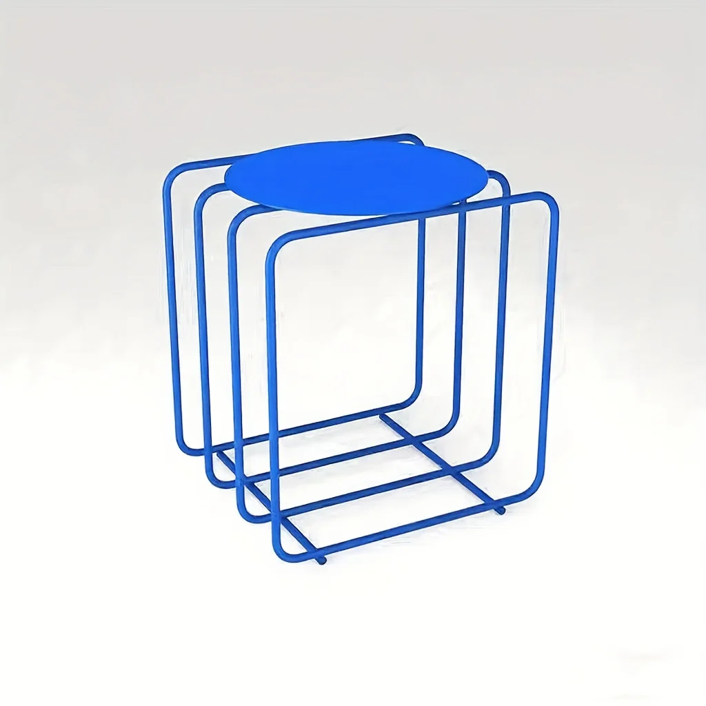 1pc of minimalist home iron art table/tea table, sofa side shelf/bookcase/coffee table, office decorative accessory - Image 6