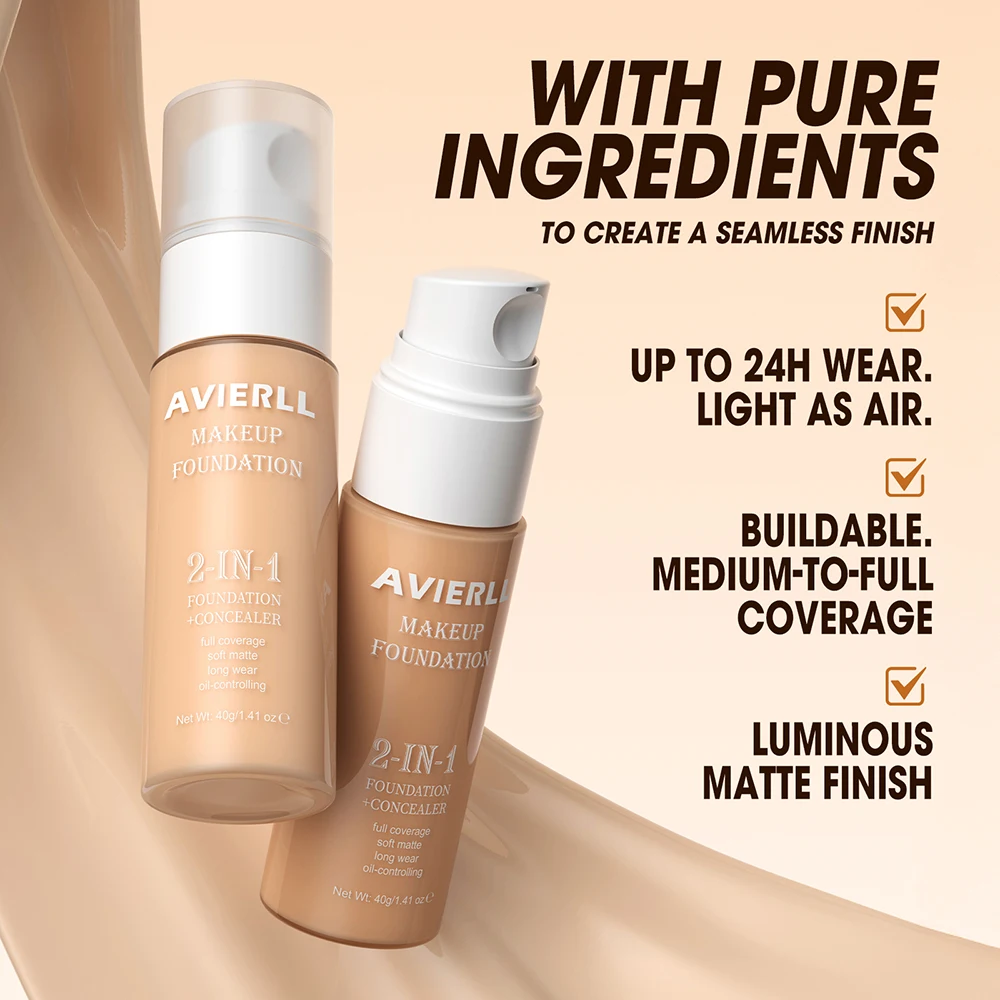 Moisturizing foundation, concealer, waterproof face makeup base, suitable for women's makeup, Halloween gift - Image 5