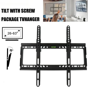 Wall TV Hanger Mount Bracket Heavy Shelf for 26"-63" PLASMA LCD LED Screen, Tilt 15°, Max Load 50kg, for LED/LCD/Plasma Screens