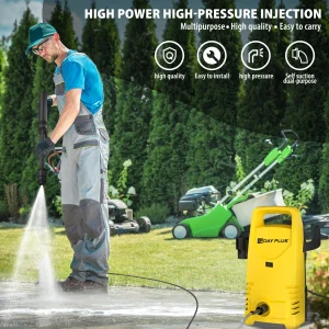 5000W Electric High Pressure Washer 350Bar/5000PSI Power Jet Wash Patio Car with a flow rate of 5L/min Electric Pressure Washer