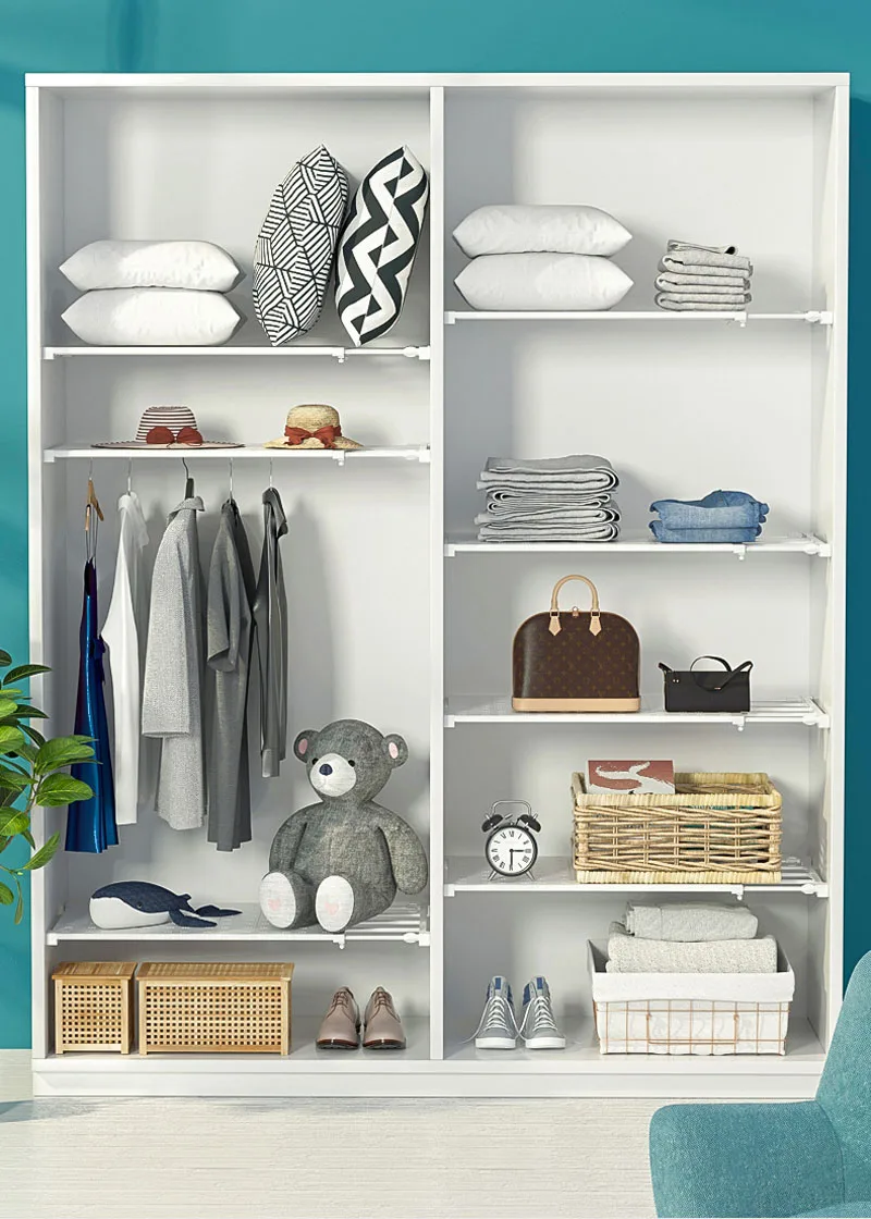 Scalable Storage Shelves Non Perforated Wardrobes Shoe Cabinets Partitions Kitchen Cabinets Dividers - Image 3