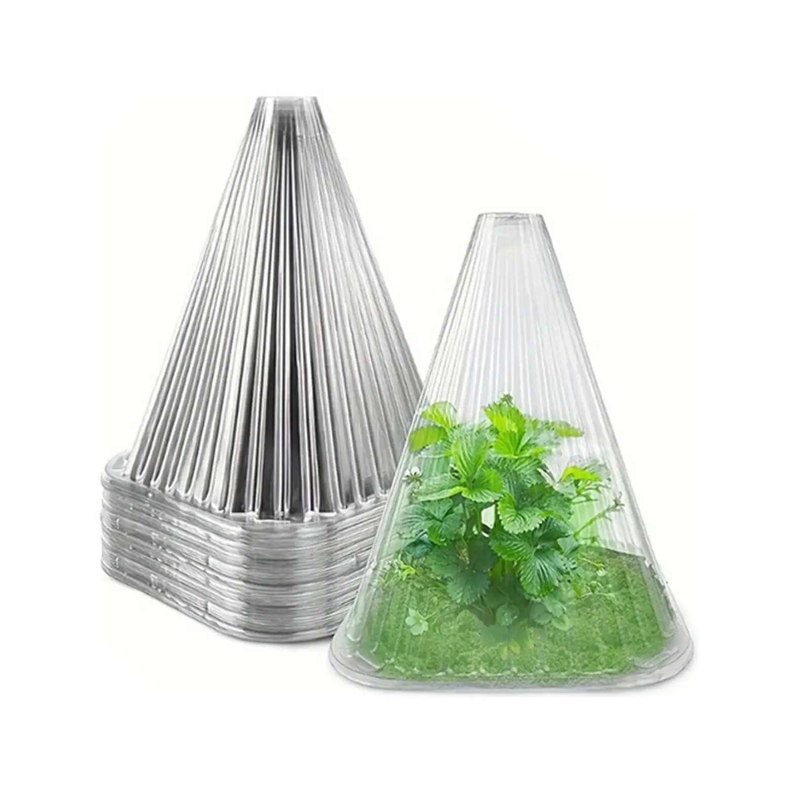 10Pcs Garden Cloche Dome Reusable Sturdy Mini Greenhouse Transparent Garden Accessories Plant Covers Garden Plants Nursery Cover 10Pcs Garden Cloche Dome Reusable Sturdy Mini Greenhouse Transparent Garden Accessories Plant Covers Garden Plants Nursery Cover