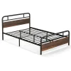 GOFLAME Double size Bed Frame Heavy-duty Platform Bed with Strong Metal Slats Support