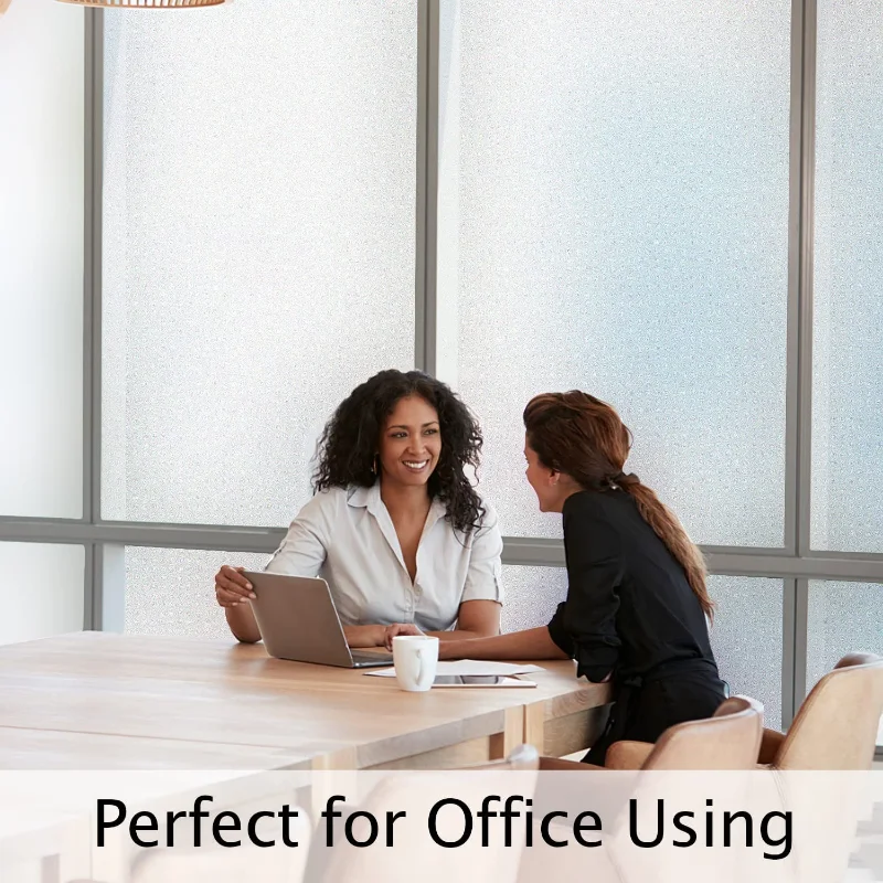 Frosted Privacy Decorative Film, Heat and UV Resistant, Anti-static, Adhesive Free Small Office/home Office - Image 4