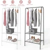 Carbon Steel Heavy Duty Clothes Rail, Multi-Functional Metal Garment Rack, Freestanding H type Storage Organizer, 60*36*153cm