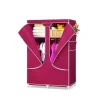 Folding Non-woven Fabric Wardrobe Organizer Clothes Storage Cabinet DIY Assembly Dustproof Wardrobes Closet 105*45*170CM