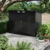 【Breeins】Storage Shed, Metal Outside Sheds&Outdoor Storage Galvanized Steel,Tool Shed with Lockable Double Door