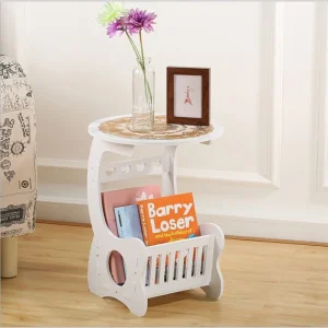 1 PC Coffee Table Bedside Tables Table White Bedside Desk Sofa Side Snack Table Circle Furniture Couches Small Round Side Table