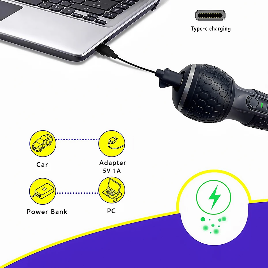 SHENHAOXU Portable Cordless Electric Screwdriver 5–15Nm Torque 1800mAh Quick Charge LED Light DIY Repair Tool - Image 6