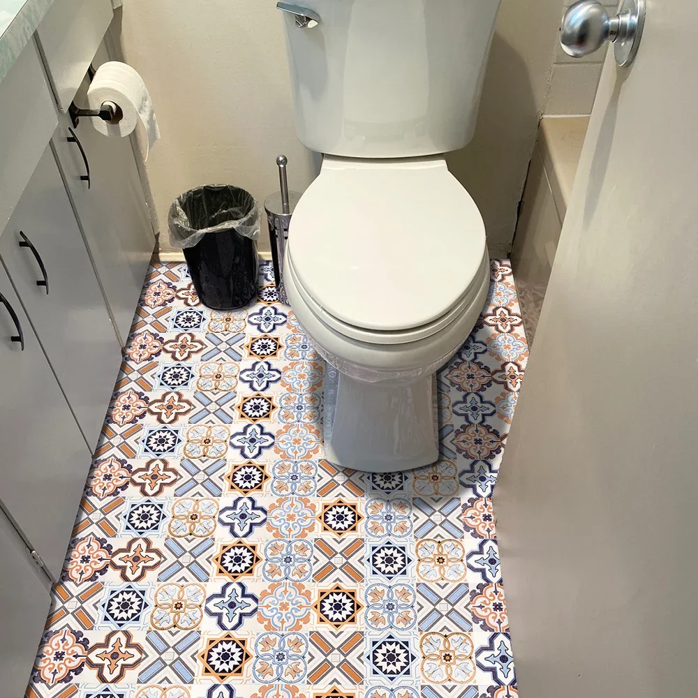 29 Styles Thickened Frosted Tiles Floor Sticker Kitchen Bathroom Home Renovation Wallpaper Waterproof Non-slip Art Wall Decals - Image 3