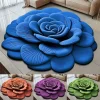 Special-shaped Flower Carpet Soft Absorbent Peony Floor Mat Non-slip 40x40cm/60x60cm Blanket for Living Room Tea Table Bedside
