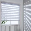 Zebra Blinds Cordless No Drill. Blackout & light filtering. Easy install window shades for modern home, kitchen, office.