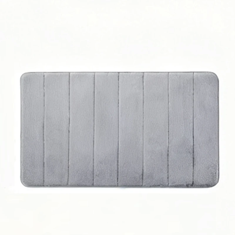 Homaxy Memory Foam Bath Mat Super Absorbent Bathroom Rug Shower Carpet Soft Coral Velvet Floor Rug Home Decoration Non-Slip Mats