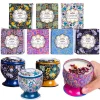 Goblet Design Scented Candle Box Flower Rose Lavender Candle Jar Wedding Favors Birthday Craft Gifts Floral Fragrance Candles