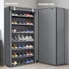 6-10 Tier Multi-Layer Shoe Cabinet with Dust-Proof Rolling Shutter Door, Easy to Assemble, Space-Saving Home Storage Cabinet, Suitable for Entryways, Hallways, Bedrooms, Living Rooms, Homes, Dormitories, Etc./Modern Decorative Shoe Cabinet