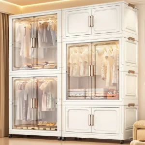 Kids Wardrobe Baby Clothes Storage Plastic Stackable Multi Layer Drawer Organizer No Assembly Nursery Closet BPA Free White