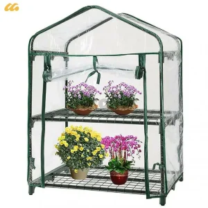 2/3/4/5 Tier Small Greenhouse Outdoor Garden Plant Grow Green House PVC Cover Outdoor Grow Tent (no Iron Shelf) Garden Supplies
