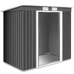 GOFLAME 7FT x 4FT Outdoor Storage Shed Large Tool Utility Storage House W/Sliding Door