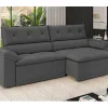 Reclining Retractable Sofa 3 Places Velvet Ibiza Besthouse