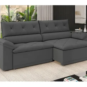 Reclining Retractable Sofa 3 Places Velvet Ibiza Besthouse