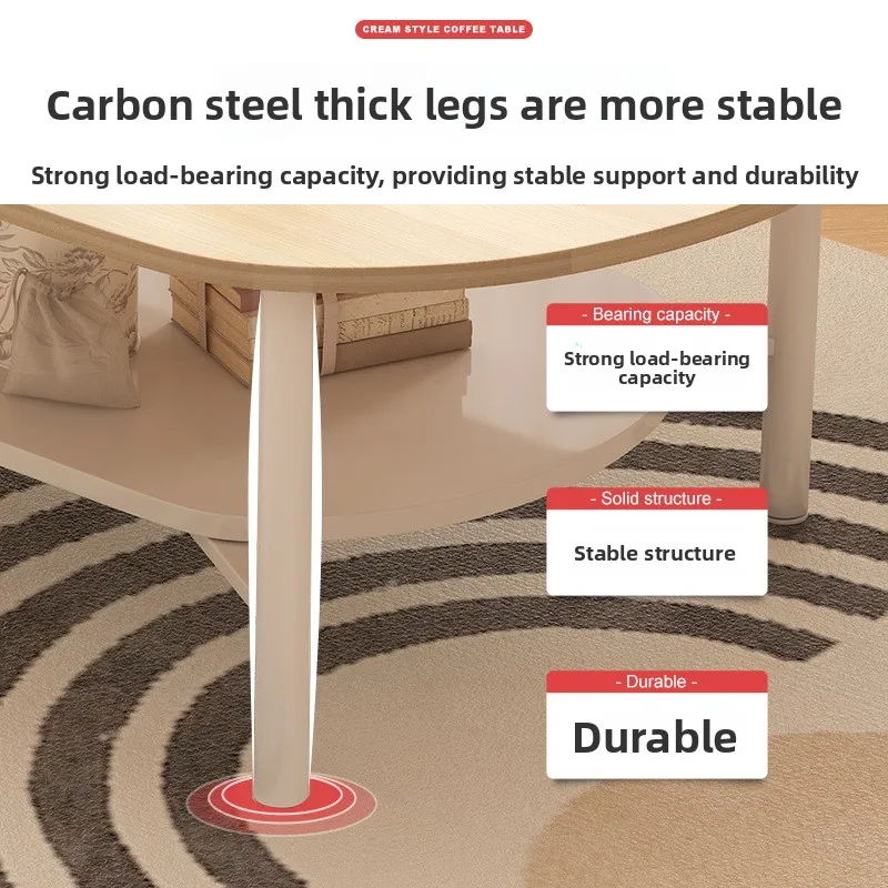 Coffee table small apartment living room household sofa tea table oval table small table - Image 4