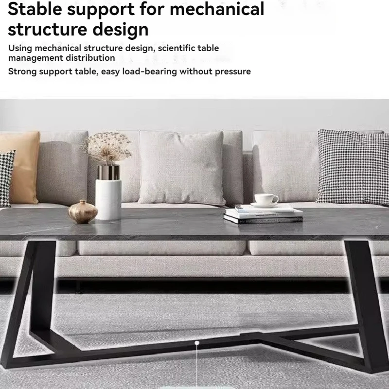 Tea table Italian style light luxury home living room sofa tea table minimalist marble patterned small low table small apartment - Image 5