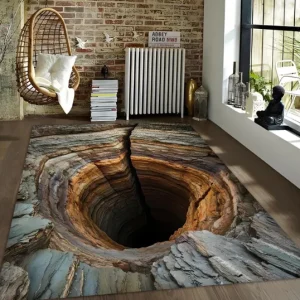 3D Illusion Rug Deep Hole Design Gaming Room Home Living Room Bedroom Home Decoration Carpets