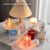 New Jelly Candle Home Bedroom Romantic Fragrance Hotel Glass Cup True Flower Jelly Candle