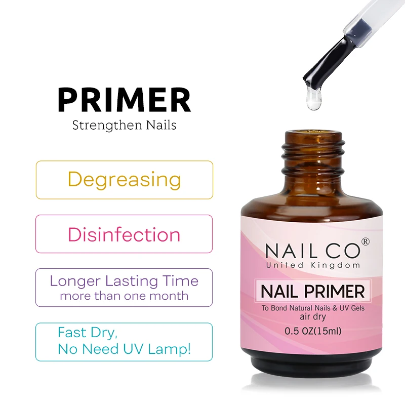 NAILCO 15ml Air Quick Dry Nail Primer Gel Nail Art Gel Lacquer Vernis Gel Desiccant Long Lasting UV Gel To Bond Natural Nails - Image 4