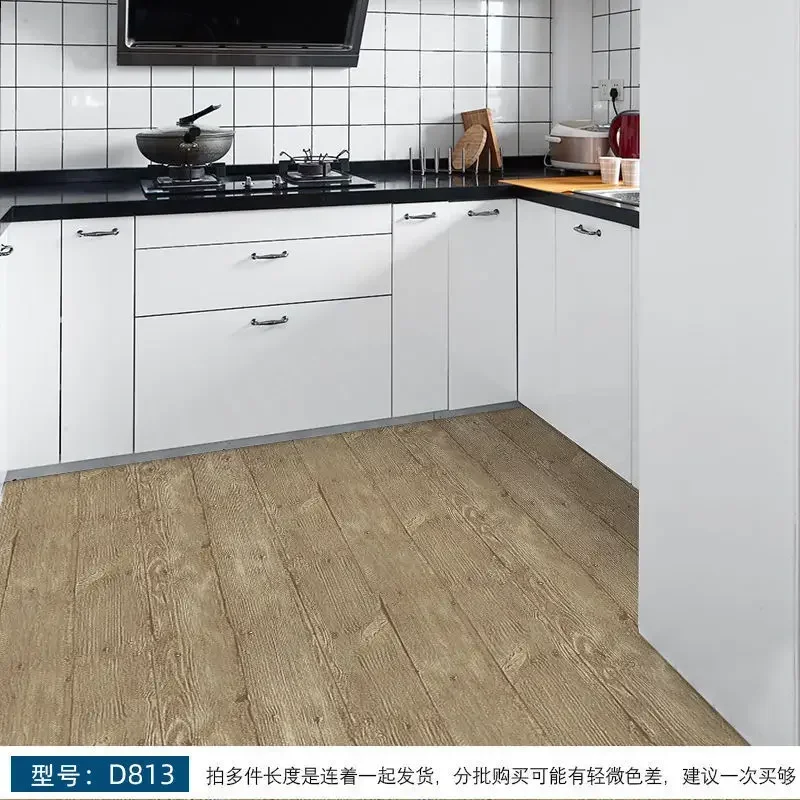 Peel and Stick Stickers Wood Grain Vinyl Floor Roll Stickers Waterproof Self Adhesive Floor Tile for Kitchen Bathroom Ground - Image 6