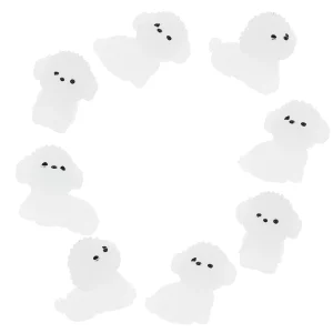 8Pcs Glow in The Dark Resin Miniature Dog Statues Mini Puppy Decor Micro Landscape Garden Tiny Animal Ornament Indoor Outdoor
