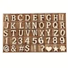 270 Pieces 1 Inch Wood Alphabet Letters Wooden Numbers Mini Blank Wood Symbols Unfinished Wood Heart Star Paw with Rustic Storag