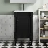 18-Inch Freestanding Bathroom Vanity with Sink, Contemporary Storage Cabinet with Door for Small Spaces