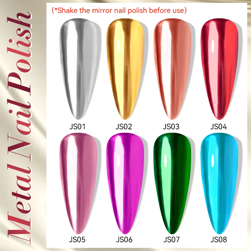 LILYCUTE 7ml Mirror Silver Metallic Nail Polish Super Bright Metal Effect Nail Art Varnish Fast Drying No Need Lamp For Manicure - Image 3