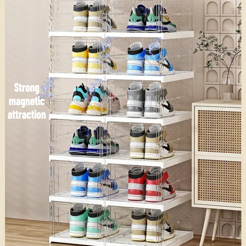 6 Layers Shoe Rack Organizer Foldable Sneaker Shoes Organizer Shoes Cabinet for Closet Entryway Shoe Organizer and Storage - Image 3