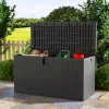 【Breeins】Large Waterproof Resin Indoor and Outdoor Storage Box, Weatherproof UV Resistant Box with Built-in Steel Beams