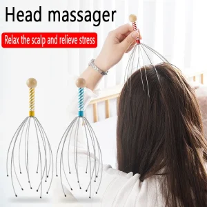 Octopus Head Massager Scalp Massagers With Claws Handheld Deep Relaxation Hair Stimulation And Stress Relief Massage TPAMQ001