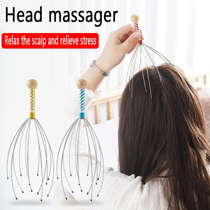 Octopus Head Massager Scalp Massagers With Claws Handheld Deep Relaxation Hair Stimulation And Stress Relief Massage TPAMQ001